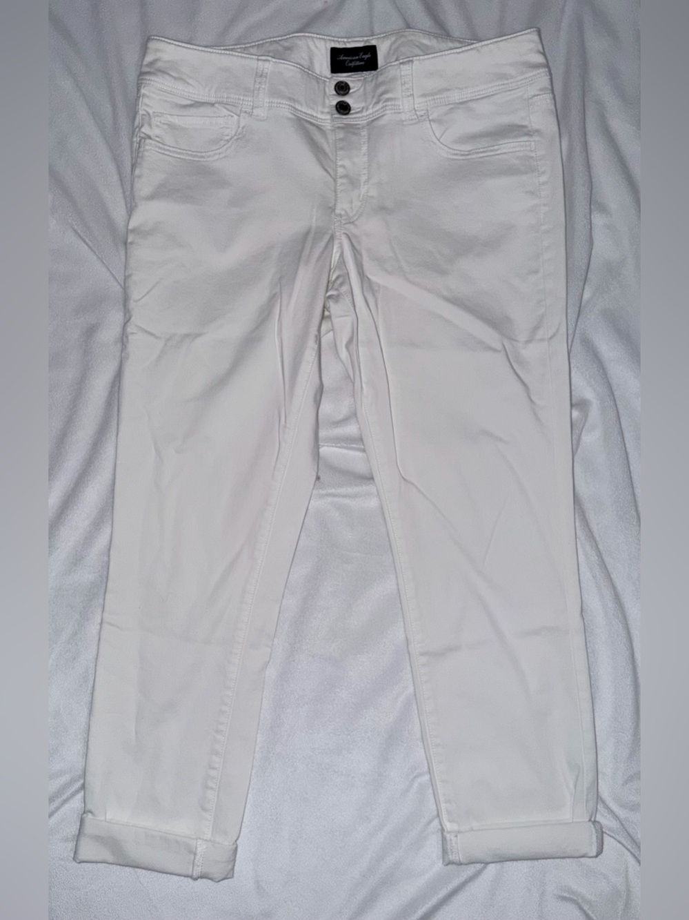 American Eagle Outfitters White Stretch Skinny Pants